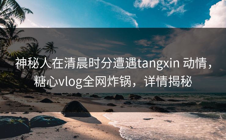 神秘人在清晨时分遭遇tangxin 动情,糖心vlog全网炸锅,详情揭秘 神秘人在清晨时分遭遇tangxin 动情,糖心vlog全网炸锅,详情揭秘