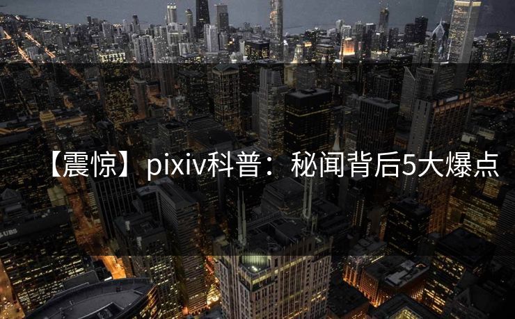 【震惊】pixiv科普：秘闻背后5大爆点